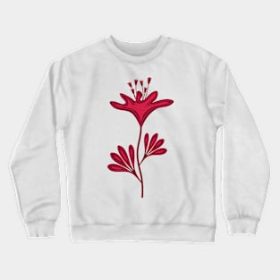 Soft floral pattern of viva magenta tones Crewneck Sweatshirt